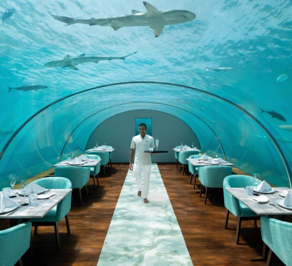 ITHAA undersea restaurant, Conrad Maldives Rangali Island