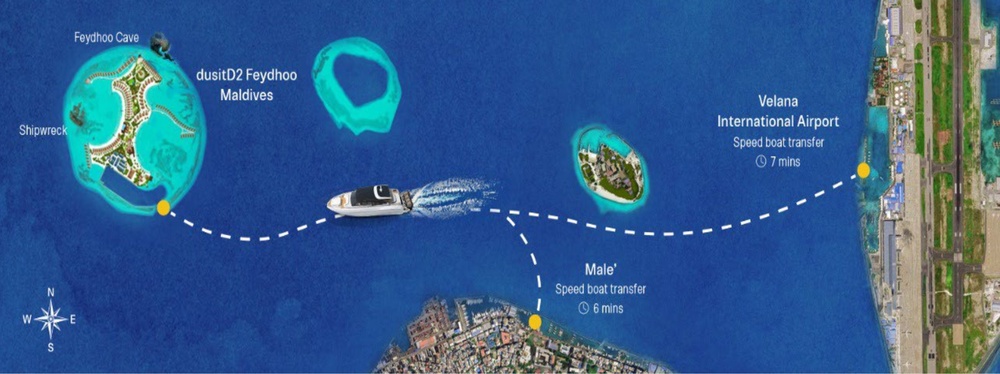 Transfer from Malé to Dusit D2 Feydhoo Maldives