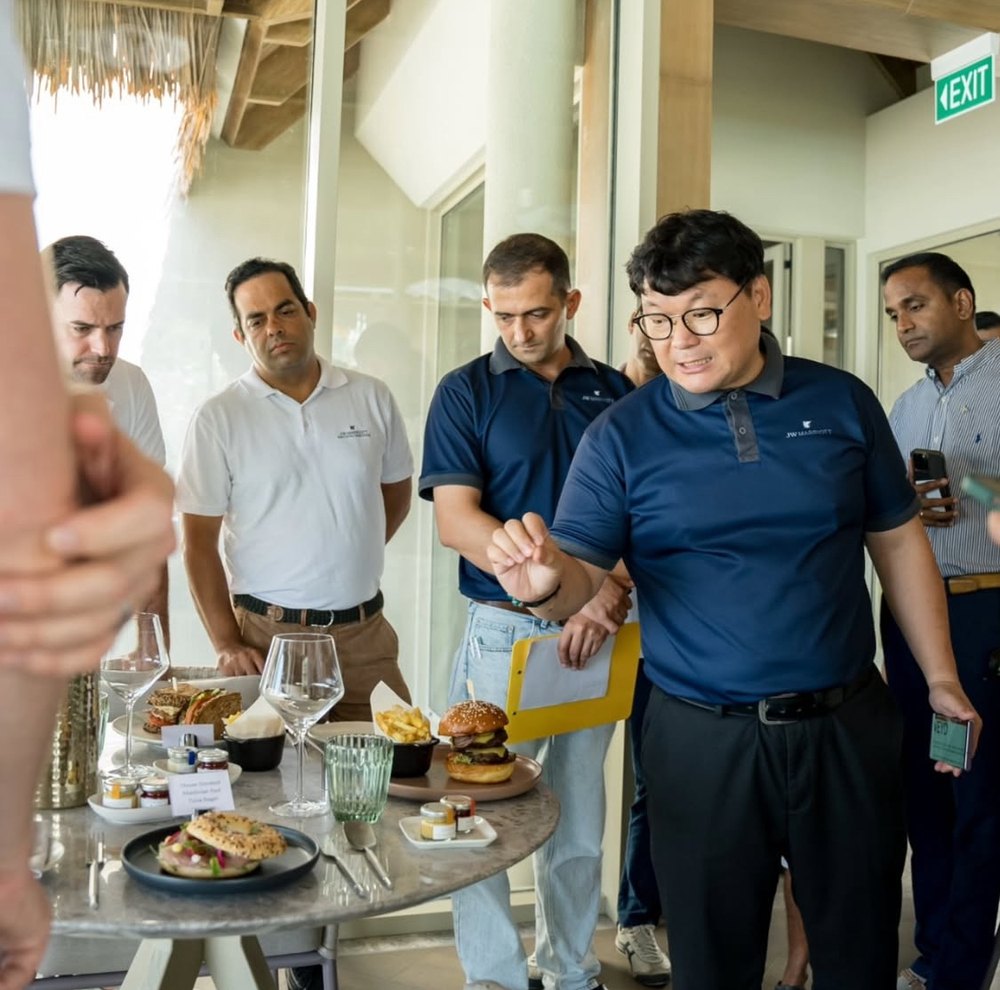 Executive Chef Cha Jae Yong curating the menu at JW Marriott Kaafu Atoll [Captured from Chef Cha’s Instagram]