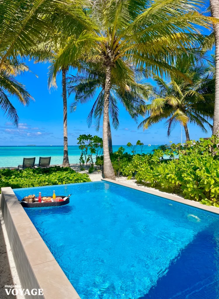 몰디브 미루 비치풀빌라 플로팅조식 특전