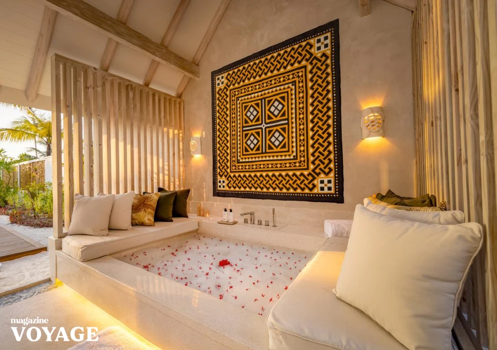 몰디브 라 길리 비치풀빌라 욕실