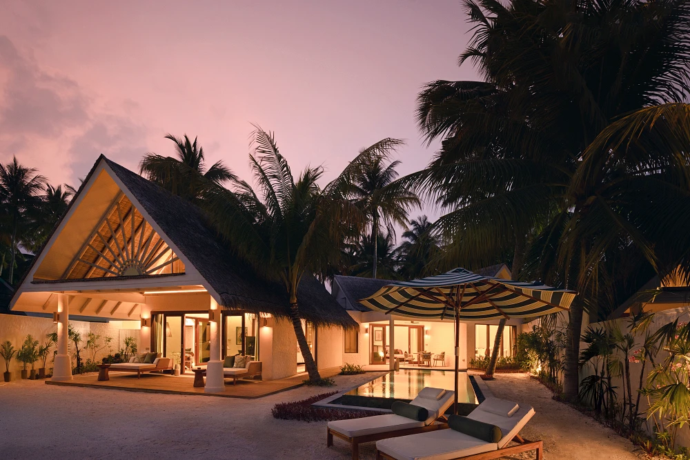 몰디브 라 길리 리조트 패밀리 비치풀빌라 객실 실사 외관